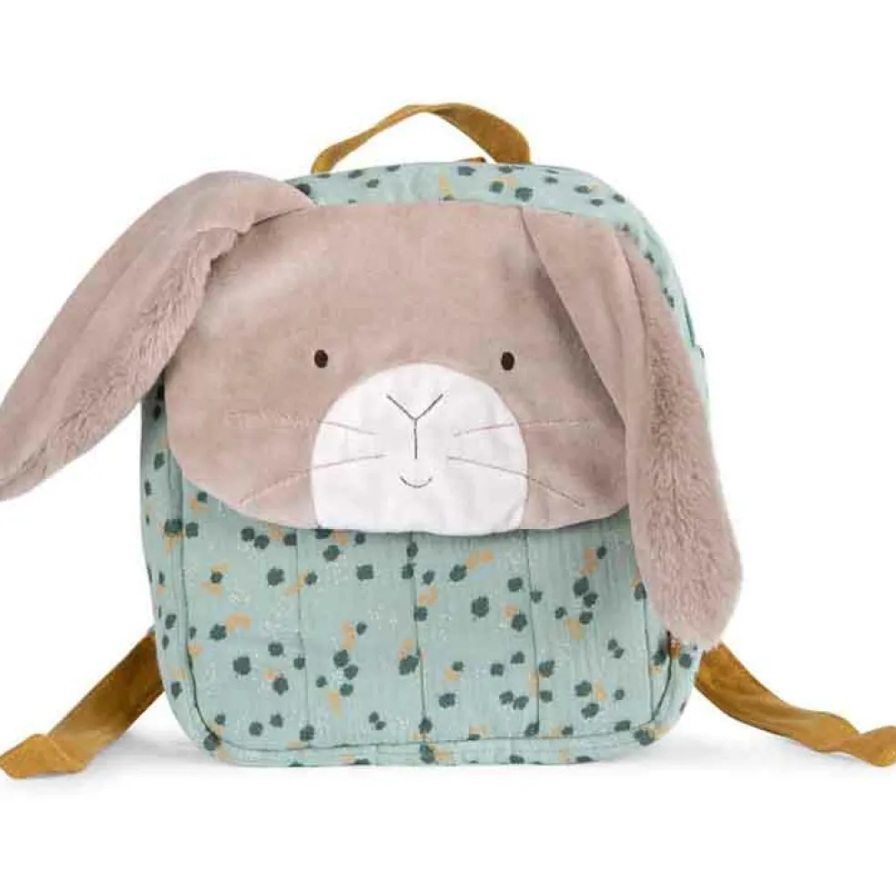 Sac à dos lapin sauge Trois petits lapins (personnalisable)
