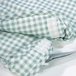 Sac à dos porte bébé pour poupée Tom Vichy vert