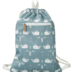 Sac à ficelles baleine bleue