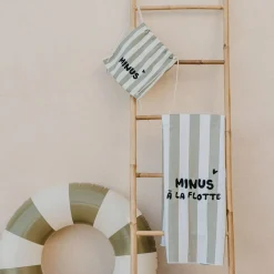 Sac à ficelles enfant rayures vert