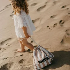 Sac à ficelles enfant rayures rose