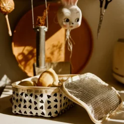 Sac à goûter isotherme Cœurs Ecru