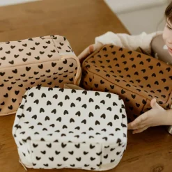 Sac à goûter isotherme Cœurs Ecru