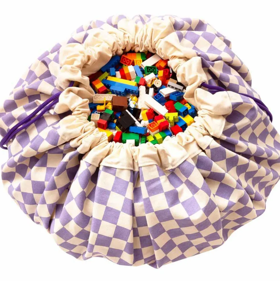 Sac à jouet 2 en 1 Noomad Original Vichy Purple