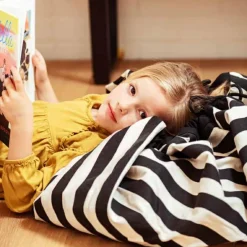 Sac à jouets 2 en 1 Noomad Original Stripes Black