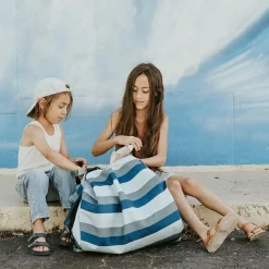 Sac à jouets 2 en 1 Noomad Outdoor Blue-Green Stripes
