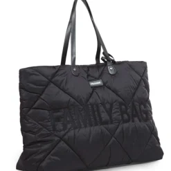 Sac à langer à anses Family bag matelassé noir