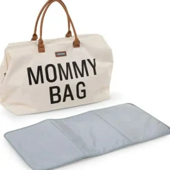 Sac à langer à anses Mommy bag blanc cassé