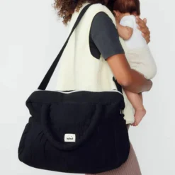 Sac à langer à anses noir réglisse Comme un bonbon