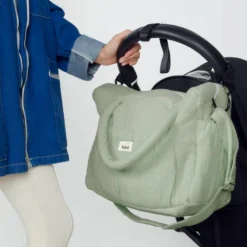 Sac à langer à anses vert amande