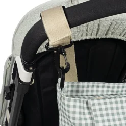 Sac à langer à bandoulière I Love Vichy vert