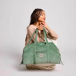 Sac à langer Basile Velours Vert d'eau