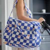 Sac à langer Comme un bonbon Romy damier bleu