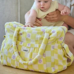 Sac à langer Comme un bonbon Romy damier jaune