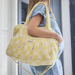 Sac à langer Comme un bonbon Romy damier jaune