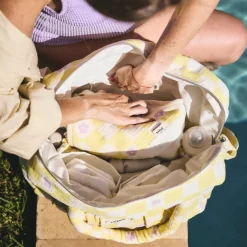 Sac à langer Comme un bonbon Romy damier jaune
