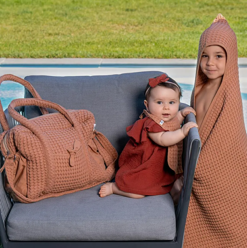 Sac à langer en coton gaufré Cassonade