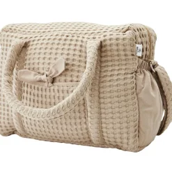 Sac à langer en coton gaufré Latte