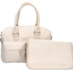 Sac à langer en velours côtelé sable