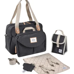 Sac à langer Genève II gris chiné foncé