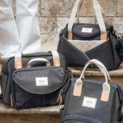 Sac à langer Genève II gris chiné foncé