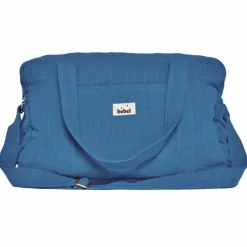 Sac à langer 24-48h effet lin bleu capri