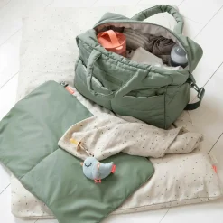 Sac à langer matelassé vert