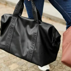 Sac à langer Mommy Bag Signature Simili cuir noir