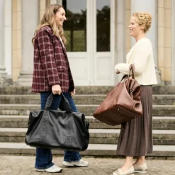 Sac à langer Mommy Bag Signature Simili cuir noir