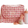 Sac à langer pour poupée avec accessoires Vichy