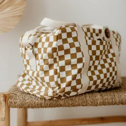 Sac à langer Raphaël damier caramel