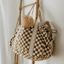 Sac à langer Raphaël damier caramel