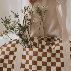 Sac à langer Raphaël damier caramel