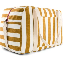 Sac à langer Raphaël rayé écru-caramel