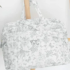 Sac à langer Toile de Jouy gris