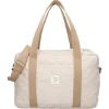 Sac à langer velours côtelé écru
