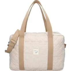 Sac à langer velours côtelé écru