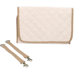 Sac à langer velours côtelé écru