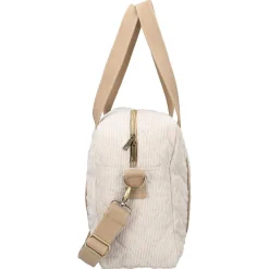 Sac à langer velours côtelé écru