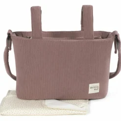 Sac à langer velours côtelé Gala Cerise