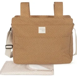 Sac à poussette à pois Poppy Cannelle