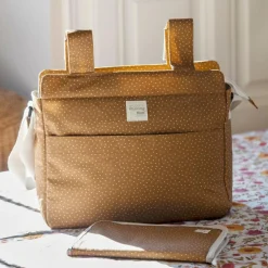 Sac à poussette à pois Poppy Cannelle