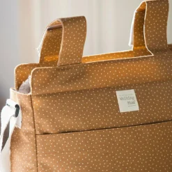 Sac à poussette à pois Poppy Cannelle