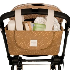 Sac à poussette à pois Poppy Cannelle