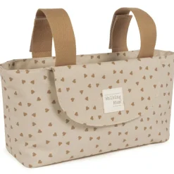Sac à poussette coeurs Poppy Cannelle