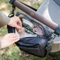 Sac à poussette matelassé Noir