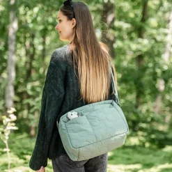 Sac à poussette matelassé Vert