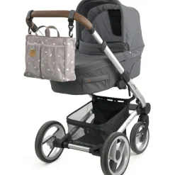 Sac à poussette Multitalent Blocks taupe