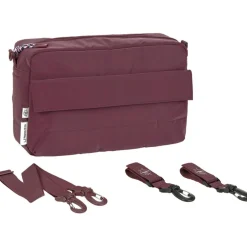 Sac à poussette rouge foncé