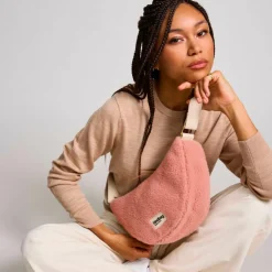 Sac banane Andrea Teddy Rose poudrée